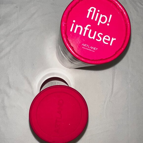 Artland Flip Infuser 20oz Glass Water Bottle Fruit Infuser Berry Pink-I017 - Picture 7 of 7